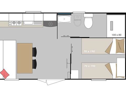 Mobilhome 2 personnes - Blue