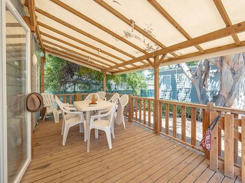 BUNGALOW 6 personnes - Mobil-home | Comfort | 2 Ch. | 4/6 Pers. | Terrasse surélevée | Clim. | TV