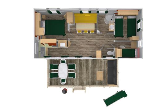 MOBILHOME 7 personnes - Comfort Plus 3 chambres Relax avec lave-vaisselle