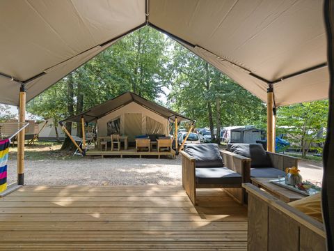 Tente en toile et en bois 4 personnes - Park Umag - Tente Safari Confort + climatisation