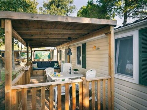 BUNGALOW 6 personnes - Mobil-home | Comfort | 3 Ch. | 6 Pers. | Terrasse Lounge | Clim. | TV