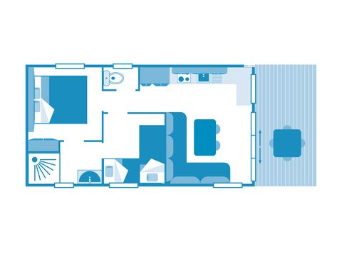 MOBILHOME 4 personnes - Cottage Turia 4p 2ch ****