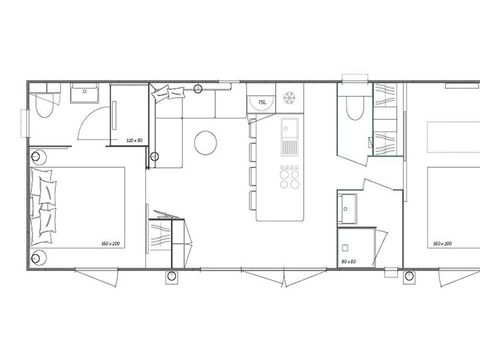 MOBILHOME 4 personnes - Cottage Horchata 4p 2ch ****
