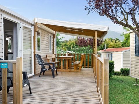 MOBILHOME 4 personnes - Comfort | 2 Ch. | 4 Pers. | Terrasse surélevée | Clim.
