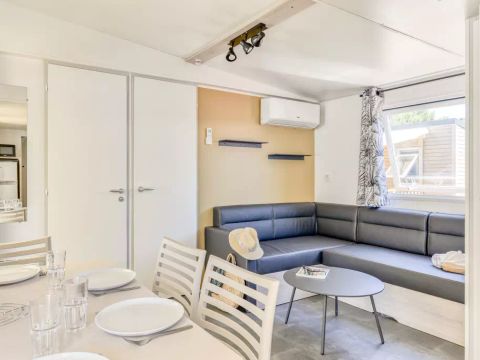 MOBILHOME 6 personnes - Mobil-home | Premium | 3 Ch. | 6 Pers. | Terrasse Lounge | 1 SDB | Clim. | TV