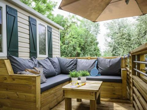 MOBILHOME 4 personnes - Mobil-home | Premium | 2 Ch. | 4 Pers. | Terrasse Lounge | 1 SDB | Clim.