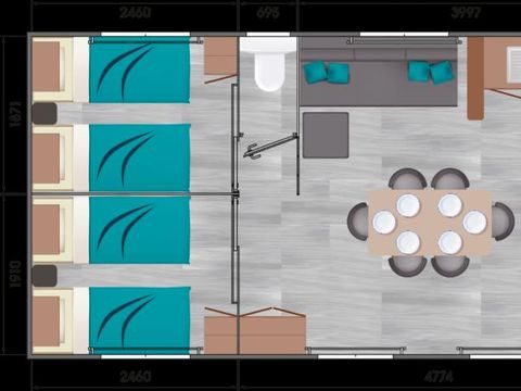 MOBILHOME 6 personnes - Mobilhome 6 personnes