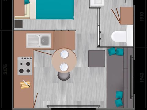 MOBILHOME 2 personnes - 1 chambre
