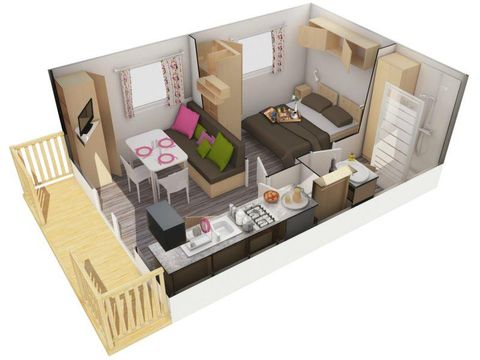 MOBILHOME 2 personnes - 1 chambre