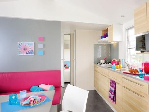 Mobilhome 4 personnes - STANDARD 29m² - 2 chambres - Terrasse semi-couverte 18m²