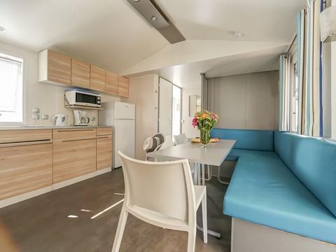 Mobilhome 6 personnes - Bois - CONFORT 31m² - 3 chambres - Quartier piéton - Terrasse 18m² - TV - Nespresso