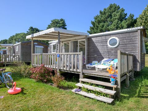 MOBILHOME 6 personnes - Mobil-home Bois CONFORT 31m² (3 chambres) Quartier piéton + terrasse 18m² + TV + Nespresso