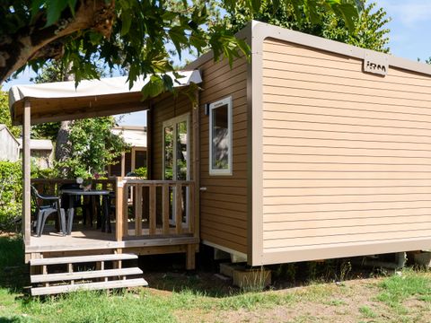 Mobilhome 2 personnes - Mobil home Confort 18m² - 1 chambre + terrasse couverte + TV 2 pers
