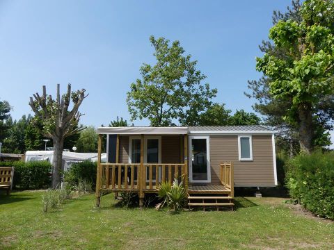 Mobilhome 5 personnes - Mobil home Confort 27m² - 2 chambres + terrasse semi-couverte + TV 2/5 pers