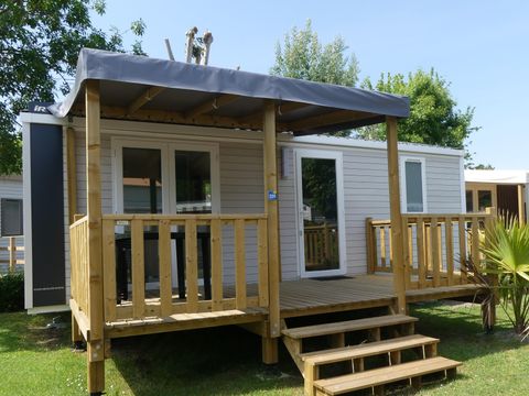 MOBILHOME 5 personnes - Mobil home Premium 29m² - 2 chambres + terrasse semi-couverte + lave vaisselle + TV 2/5 pers