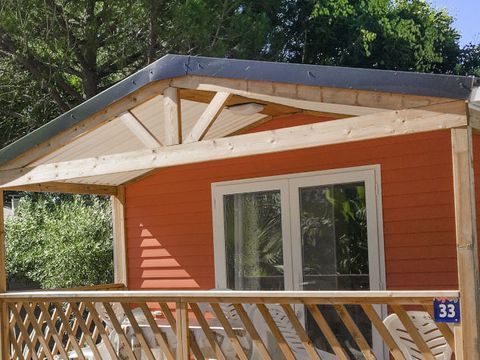 MOBILHOME 4 personnes - Mobil-Home PIN PARASOL Standard 30m² (2 chambres) - terrasse couverte 8 m²- TV-NON CLIMATISE 4 pers