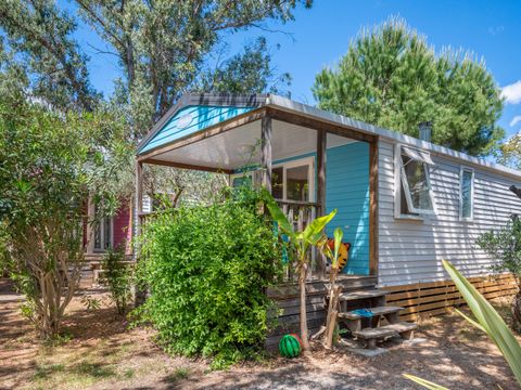 MOBILHOME 4 personnes - Mobil-Home PIN PARASOL Standard 30m² (2 chambres) - terrasse couverte 8 m²- TV-NON CLIMATISE 4 pers