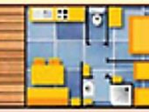 MOBILHOME 4 personnes - Mobil-Home PIN PARASOL Standard 30m² (2 chambres) - terrasse couverte 8 m²- TV-NON CLIMATISE 4 pers