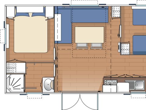 MOBILHOME 5 personnes - COTTAGE