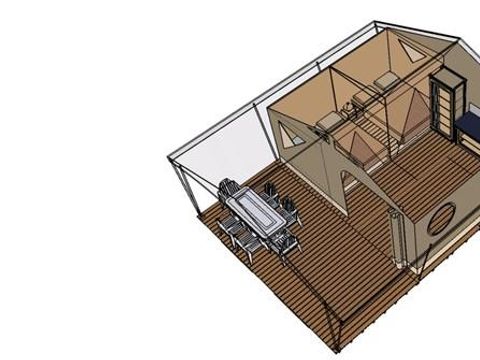 Tente en toile et en bois 5 personnes - LODGE