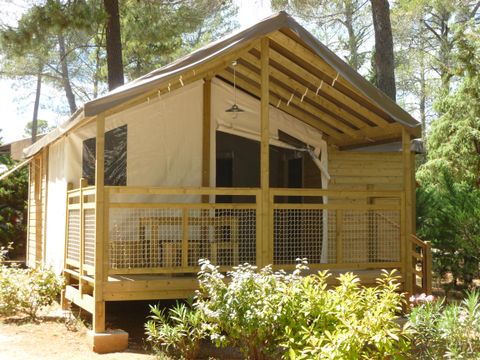 TENTE TOILE ET BOIS 5 personnes - LODGE
