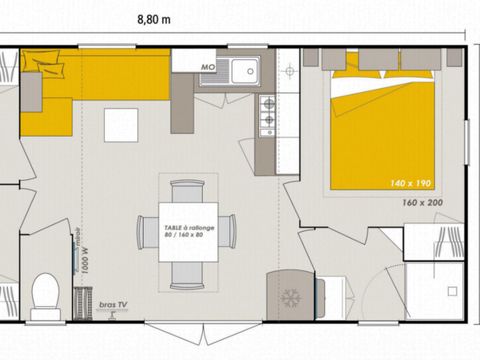 MOBILHOME 6 personnes - Premium TV 3 chambres 31M2