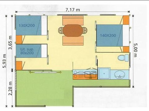 MOBILHOME 6 personnes - GRAND LARGE 'EST'