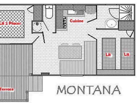 MOBILHOME 4 personnes - MH2 MONTANA, avec sanitaires