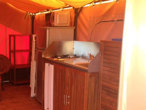 Tente en toile et en bois 5 personnes - VICTORIA, sans sanitaires