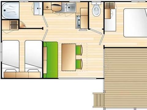 MOBILHOME 4 personnes - LOGGIA