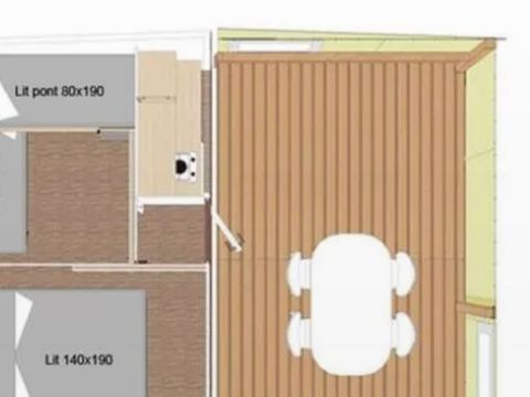 BUNGALOW 4 personnes - TITHOME, sans sanitaires