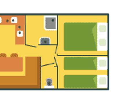 MOBILHOME 4 personnes - Confort  SAFARI 21 m² + terrasse couverte