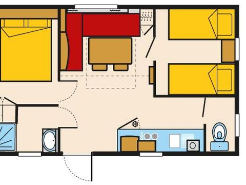 MOBILHOME 4 personnes - Confort Ohara 24 m² +terrasse