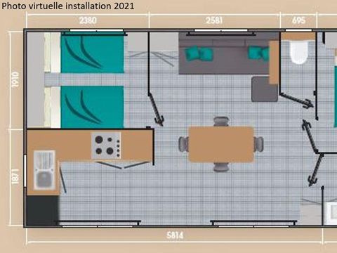 MOBILHOME 4 personnes - LOGGIA PREMIUM 33m2