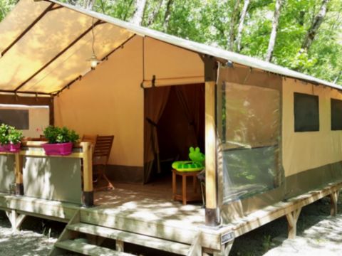 Tente en toile et en bois 5 personnes - Lodge Victoria
