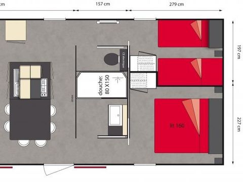 MOBILHOME 4 personnes - HACIENDA - 2 Chambres 6- SAMEDI