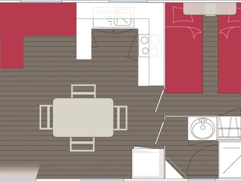 MOBILHOME 4 personnes - TAMPICO - 2 Chambres - SAMEDI