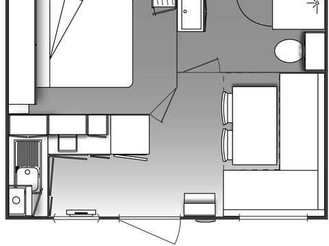 MOBILHOME 2 personnes - EL PEQUENO - 1 Chambre - SAMEDI
