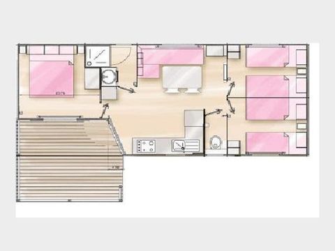 MOBILHOME 6 personnes - PACIFIQUE S