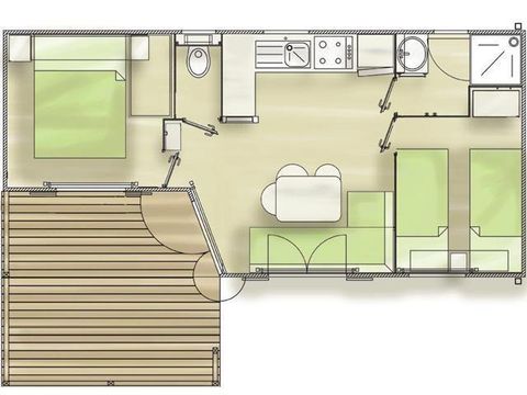 MOBILHOME 4 personnes - SAVANAH D