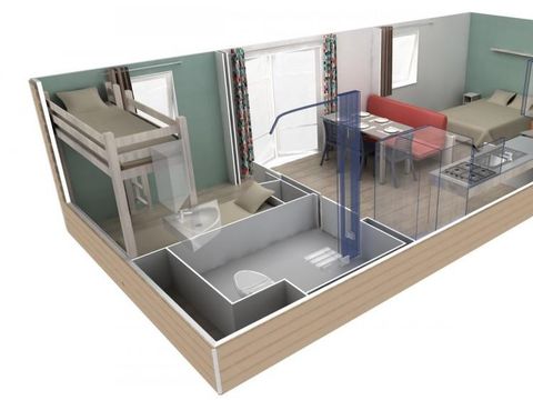 MOBILHOME 4 personnes - CONFORT PMR + Clim, 2 chambres