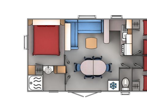 MOBILHOME 6 personnes - CONFORT+, 3 chambres