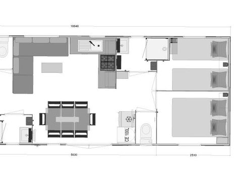 MOBILHOME 8 personnes - COTTAGE PREMIUM, 4 chambres
