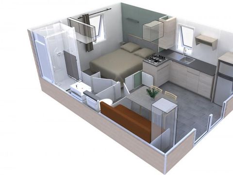 MOBILHOME 2 personnes - COTTAGE PREMIUM 20m²