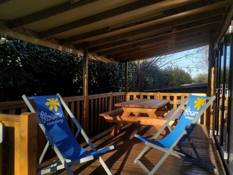 MOBILHOME 8 personnes - Mobil-home Premium 40m² - (4ch) - 2 SDB- 2 WC + clim+ LV + terrasse couverte + linge de maison 8 pers
