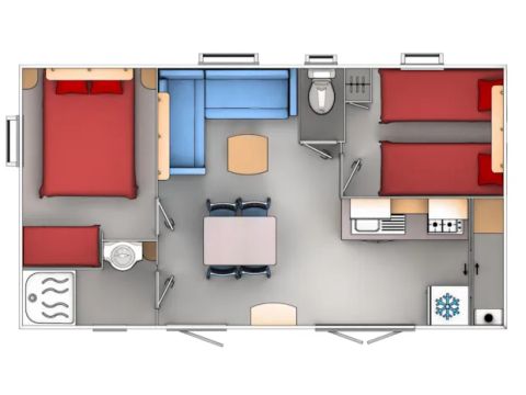 MOBILHOME 4 personnes - Cottage Confort