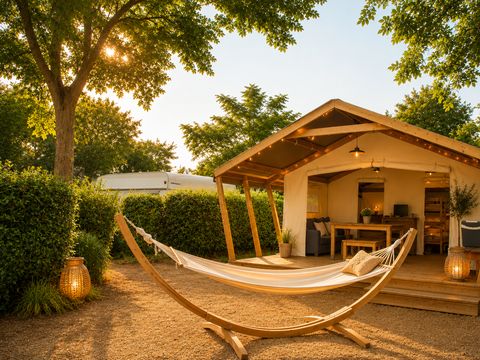 TENTE TOILE ET BOIS 5 personnes - Tente Lodge 2ch 5 pers
