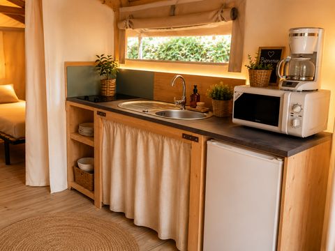 TENTE TOILE ET BOIS 5 personnes - Tente Lodge 2ch 5 pers