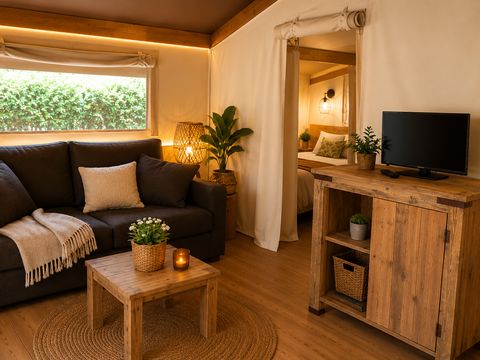 TENTE TOILE ET BOIS 5 personnes - Tente Lodge 2ch 5 pers