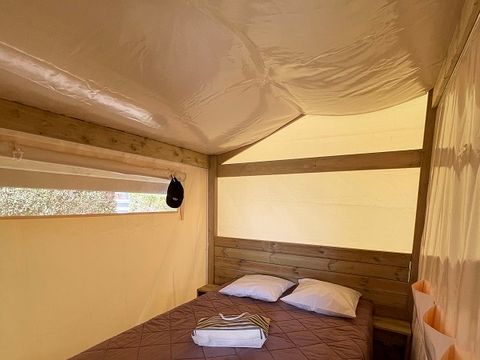 TENTE TOILE ET BOIS 5 personnes - Tente Lodge FreeFlower Standard 30m² (2 chambres) + Terrasse 5 pers